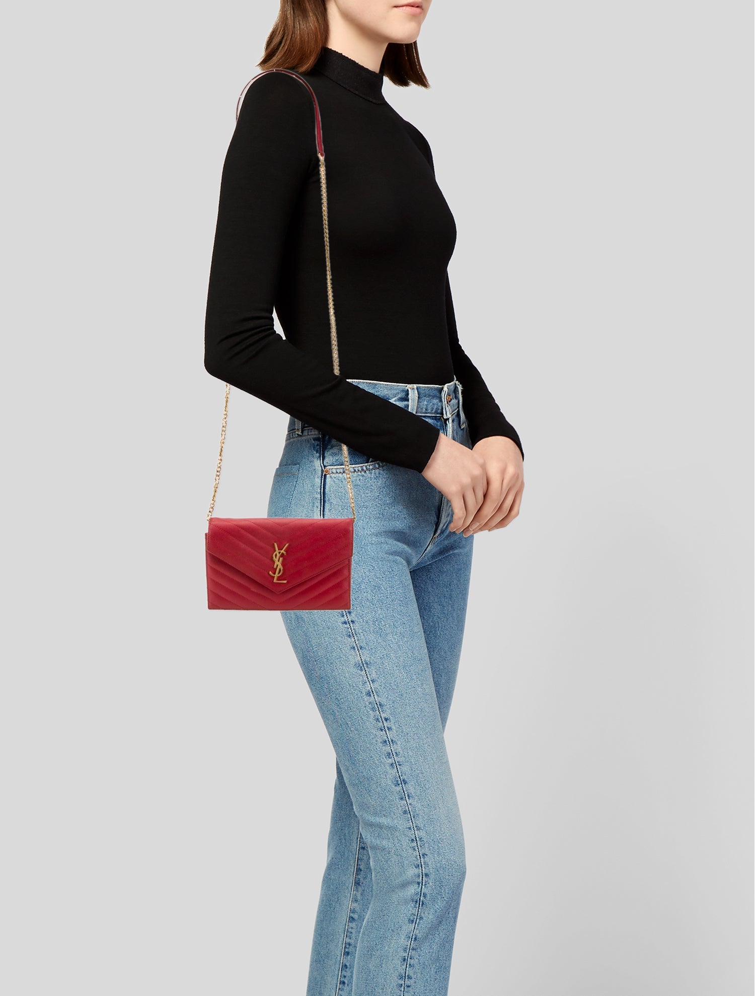 Saint Laurent Leather Envelope