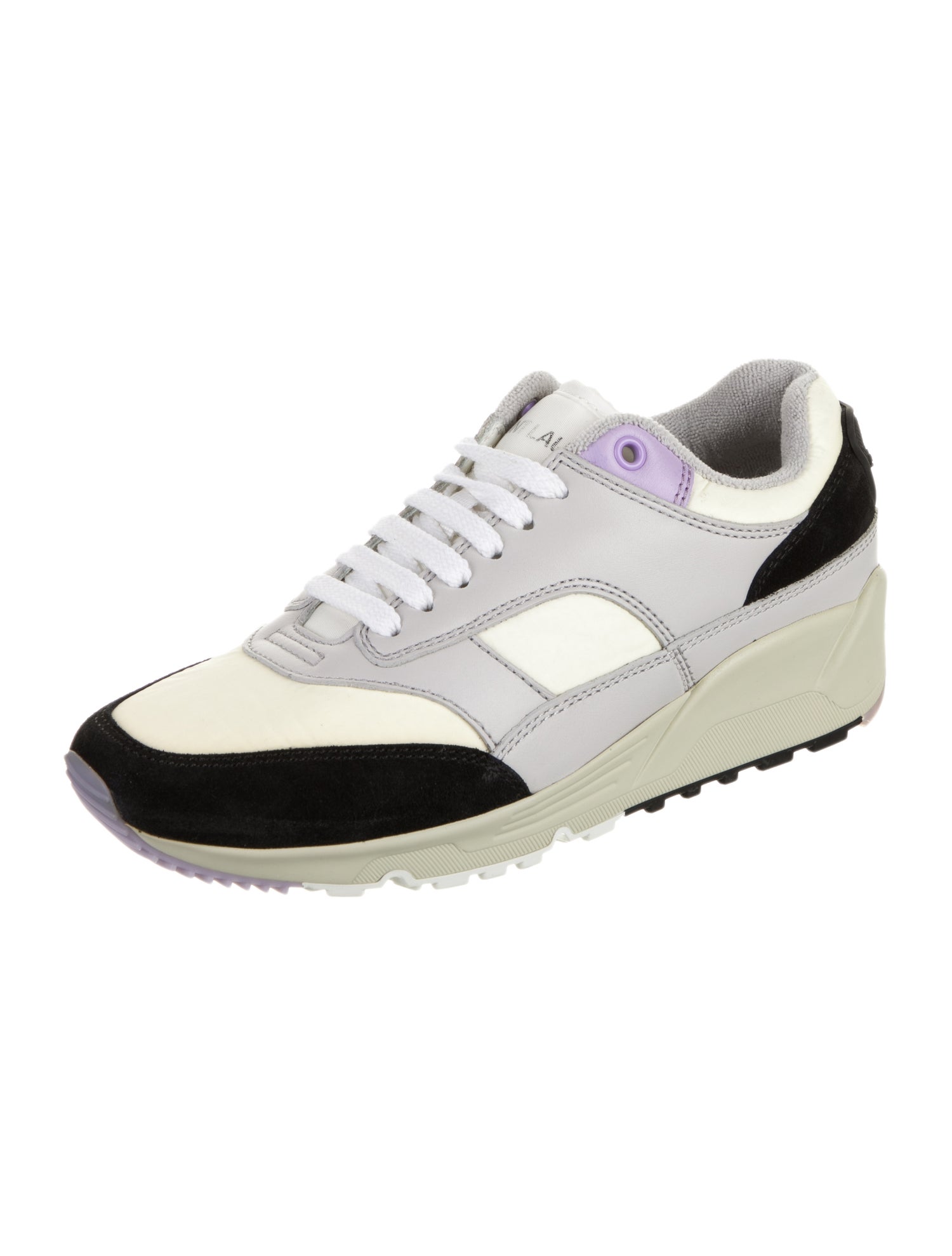 Saint Laurent Leather Colorblock Pattern Sneakers