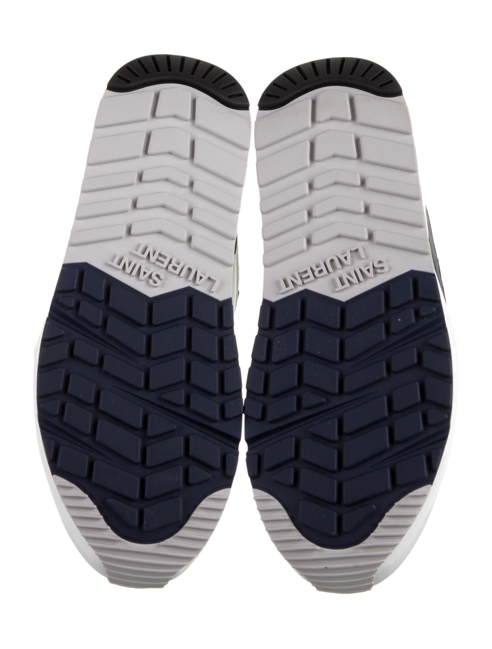 Saint Laurent Leather Colorblock Pattern Sneakers