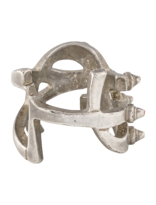 Saint Laurent Studded Monogram Ring