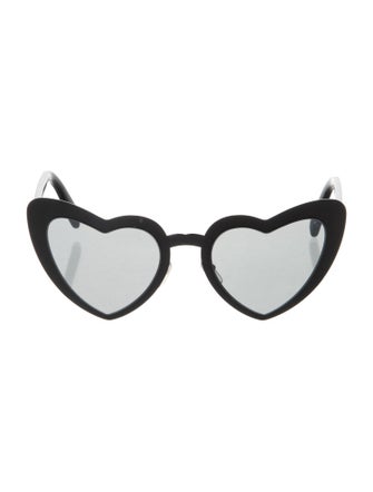 Saint Laurent Heart Mirrored Sunglasses