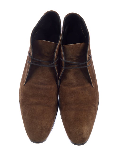 Saint Laurent Suede Lace-Up Boots