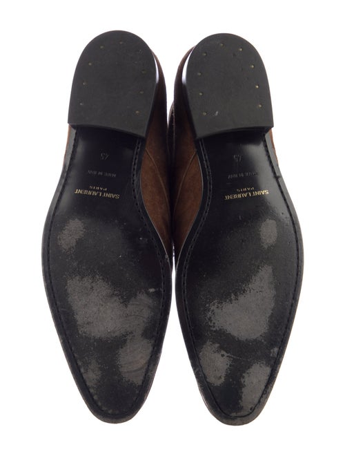 Saint Laurent Suede Lace-Up Boots