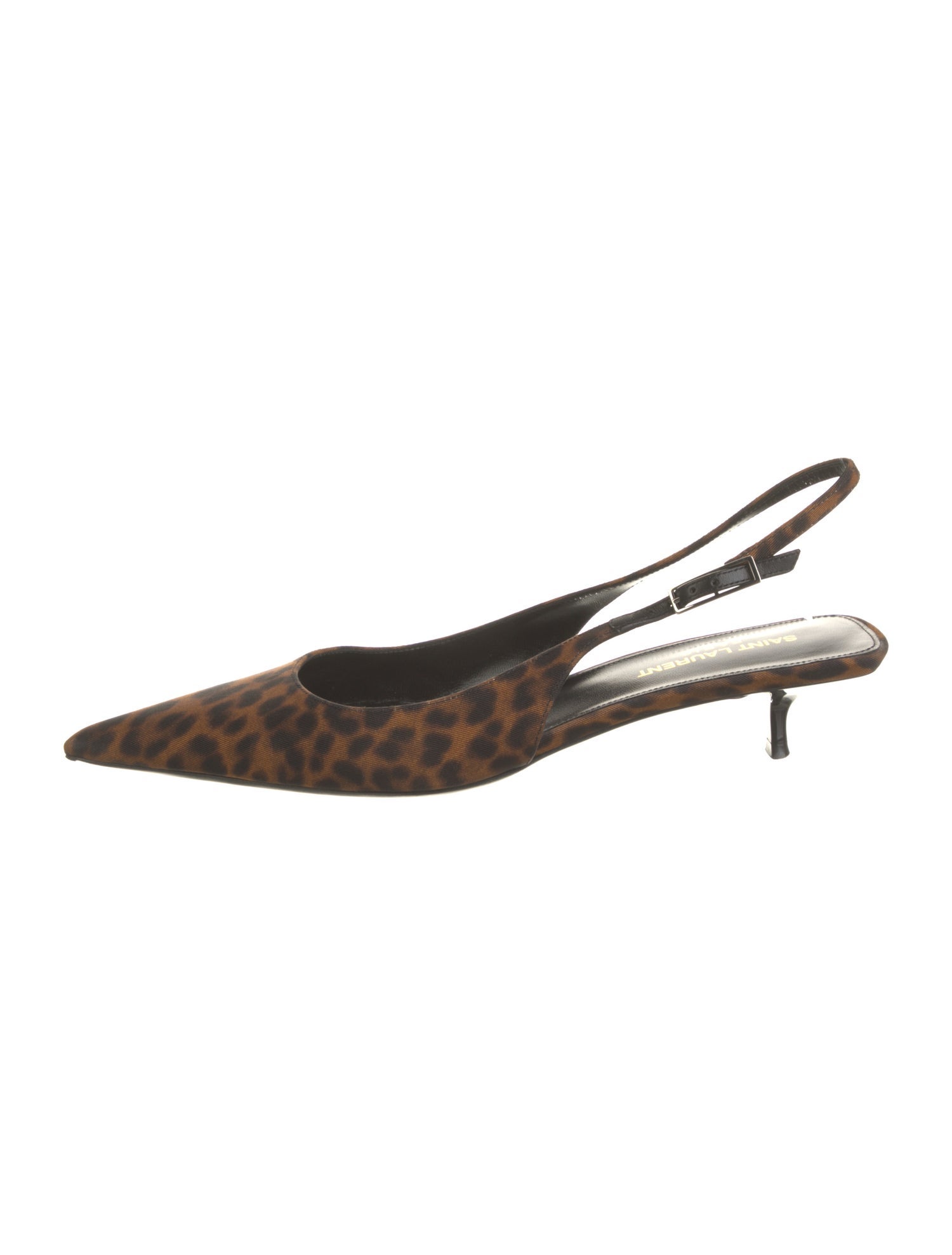 Saint Laurent Animal Print Slingback Pumps