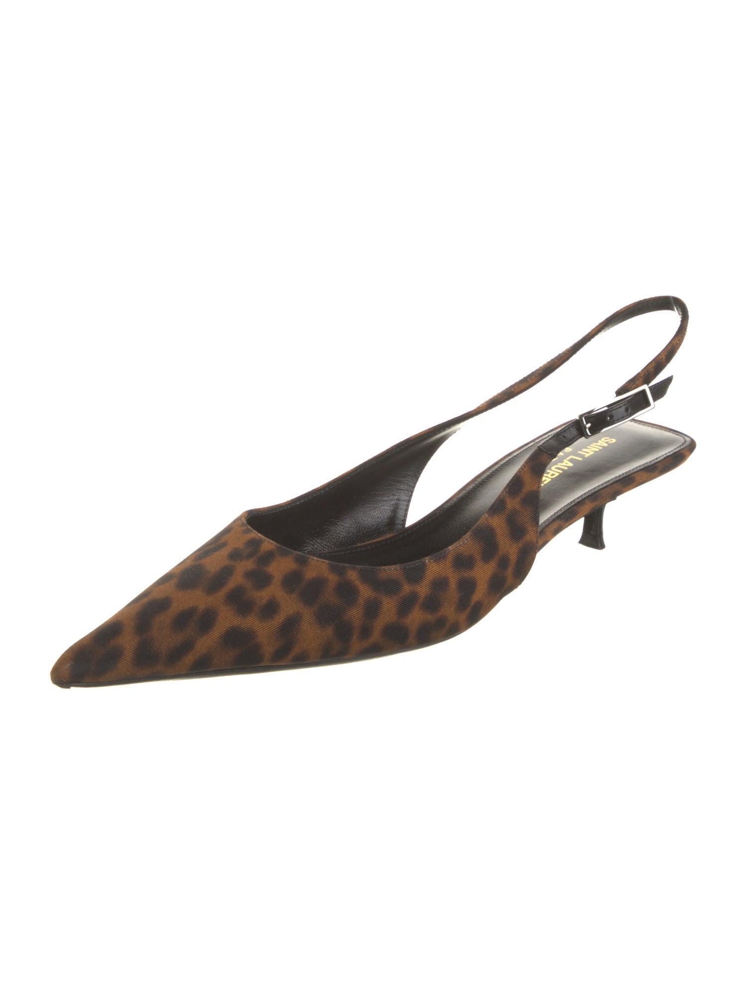 Saint Laurent Animal Print Slingback Pumps