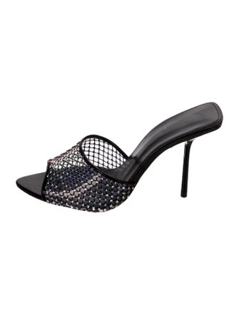 Saint Laurent PVC Crystal Embellishments Slides