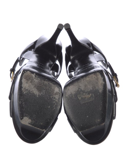 Saint Laurent Patent Leather T-Strap Sandals