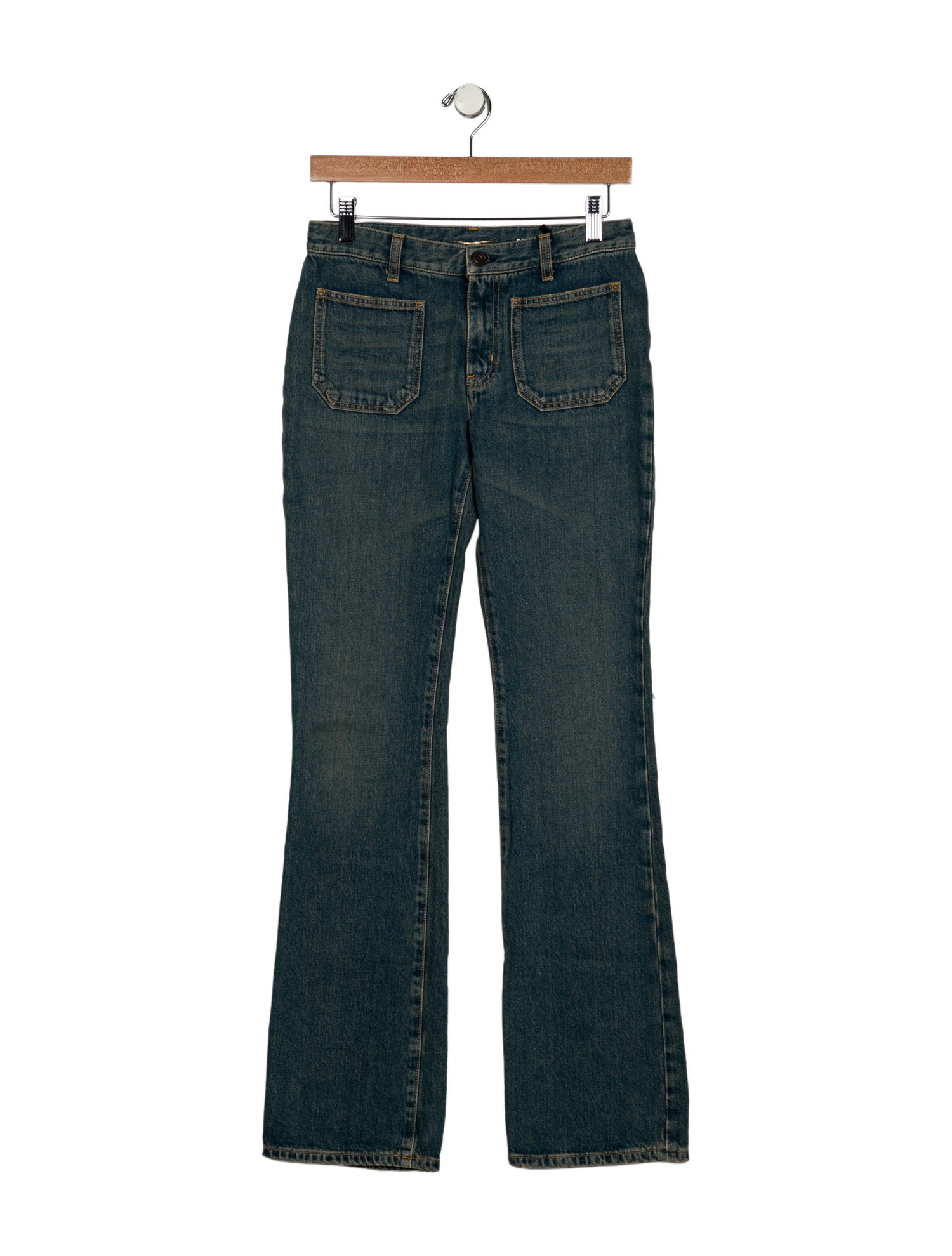 Saint Laurent Mid-Rise Straight Leg Jeans w/ Tags