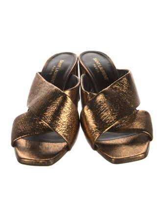 Saint Laurent Leather Slides