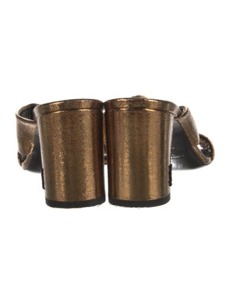 Saint Laurent Leather Slides