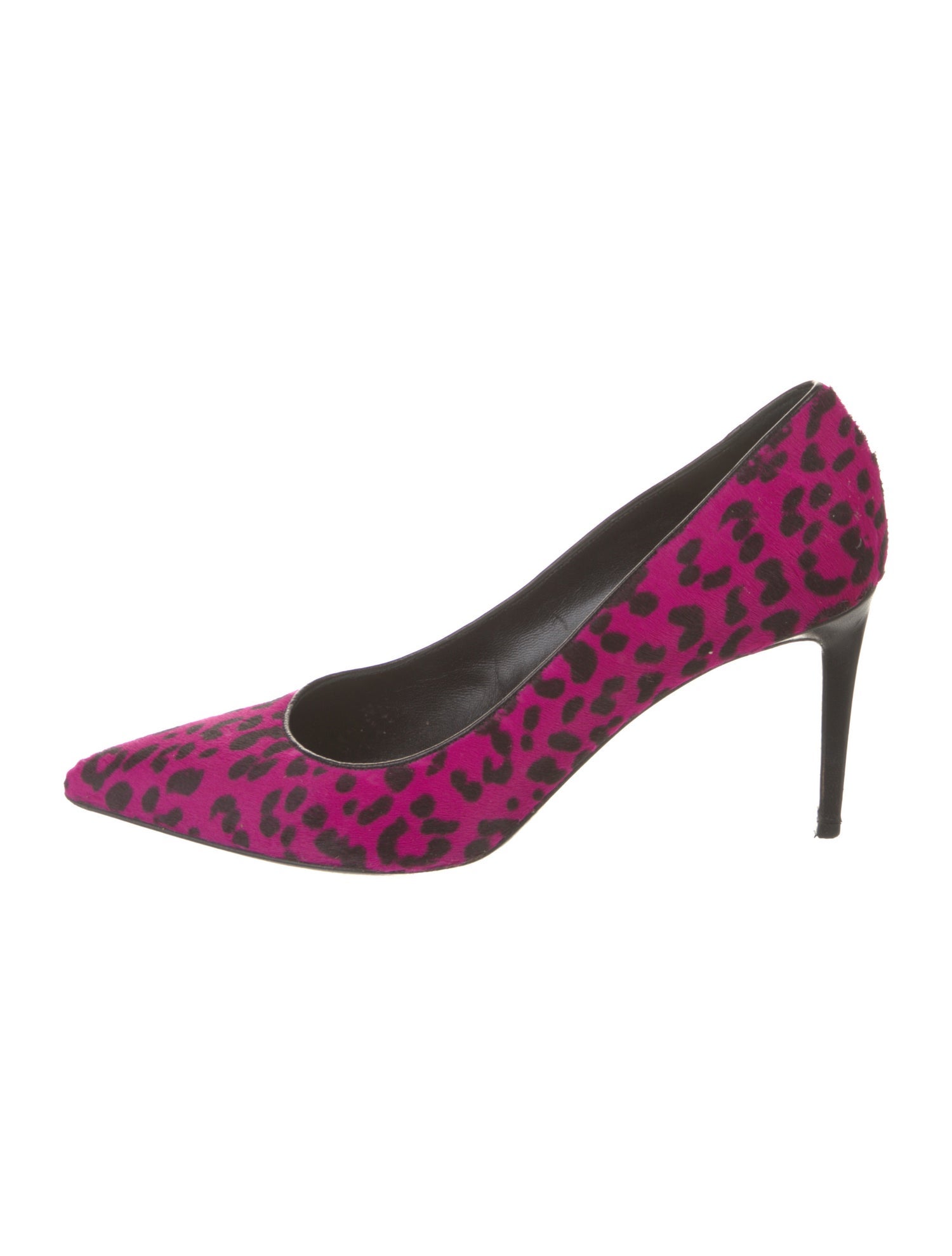 Saint Laurent Leather Animal Print Pumps