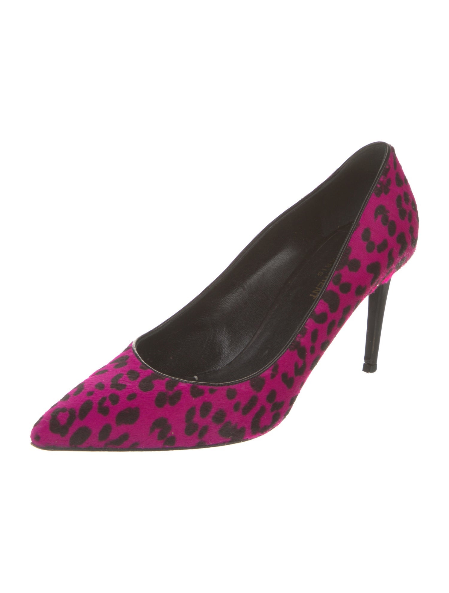 Saint Laurent Leather Animal Print Pumps