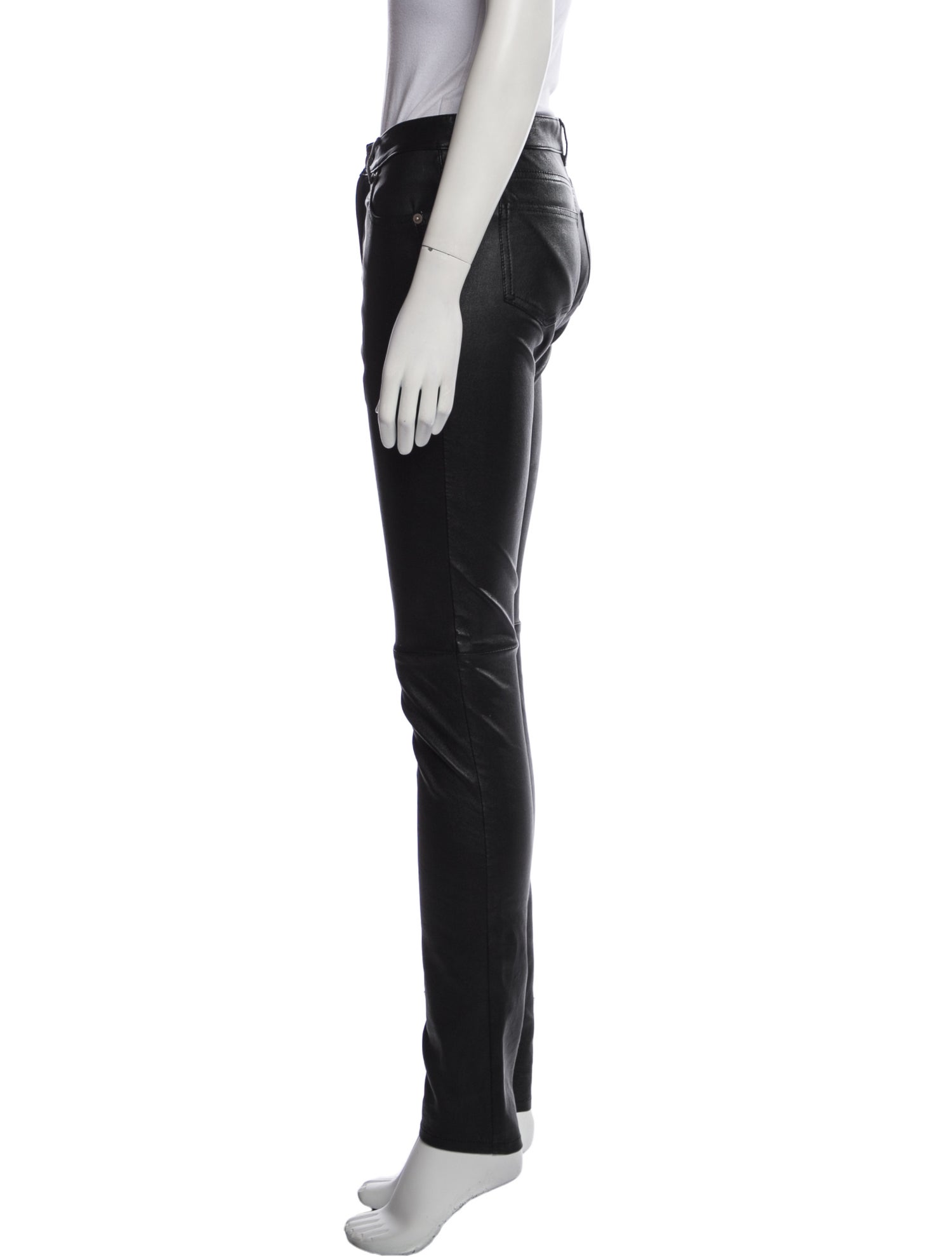 Saint Laurent Leather Skinny Leg Pants