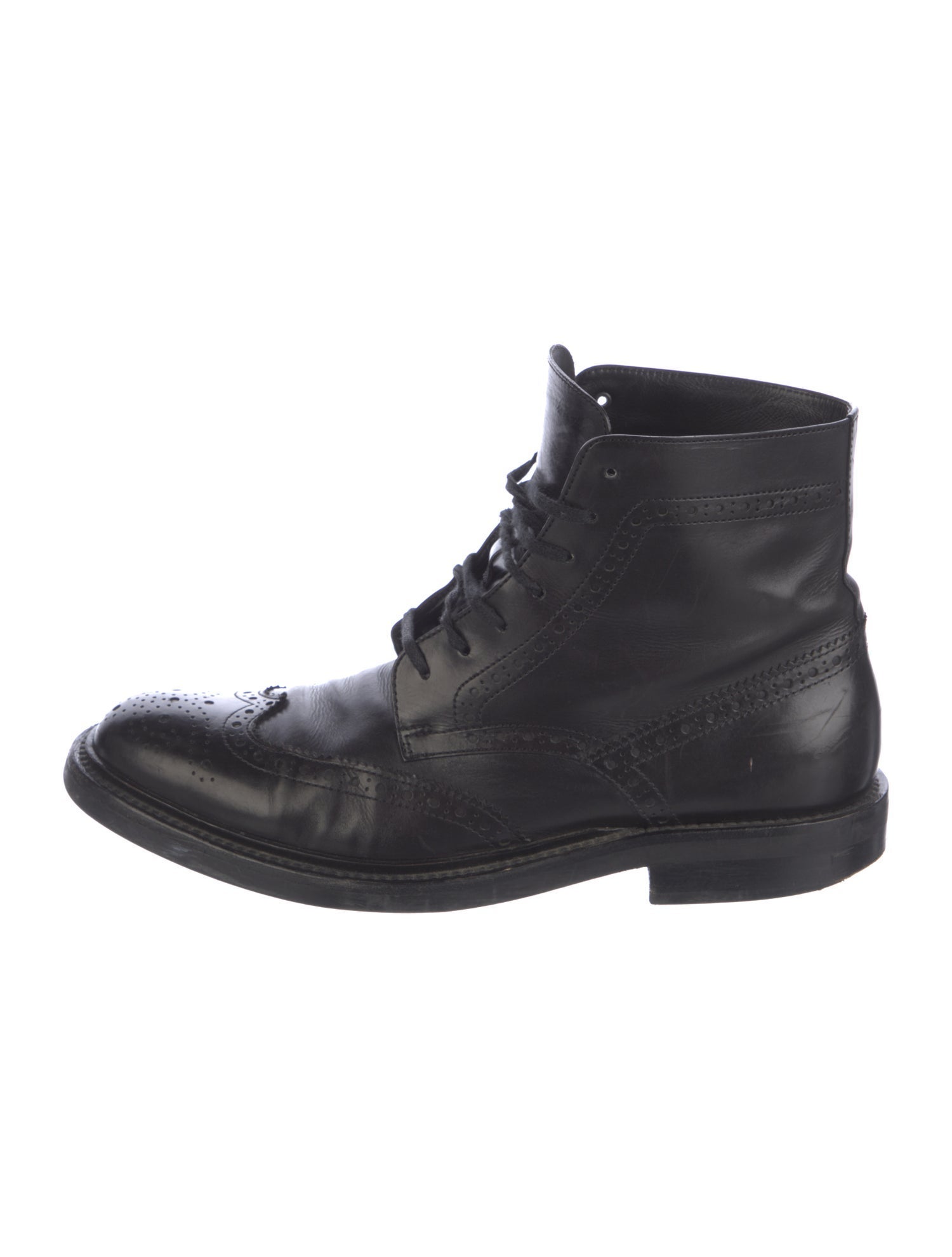 Saint Laurent Leather Combat Boots