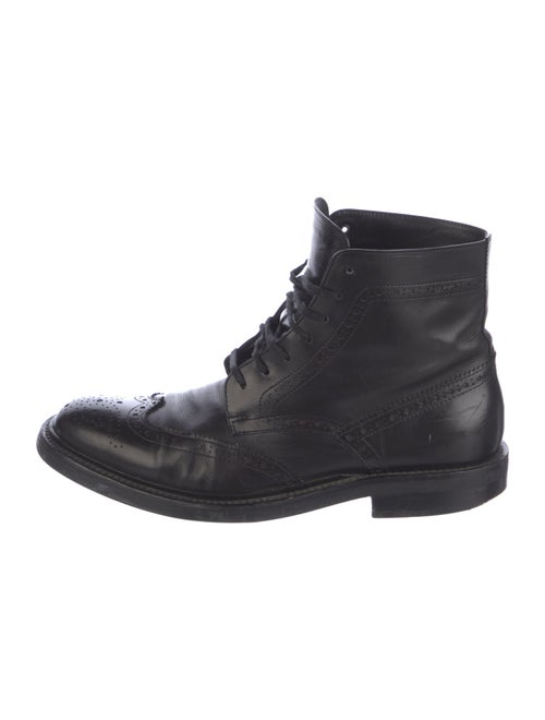 Saint Laurent Leather Combat Boots