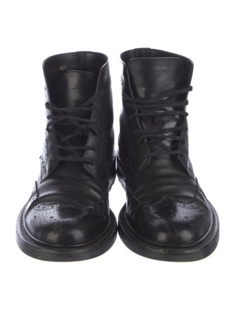 Saint Laurent Leather Combat Boots