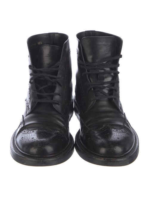 Saint Laurent Leather Combat Boots