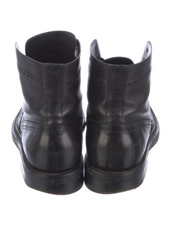 Saint Laurent Leather Combat Boots