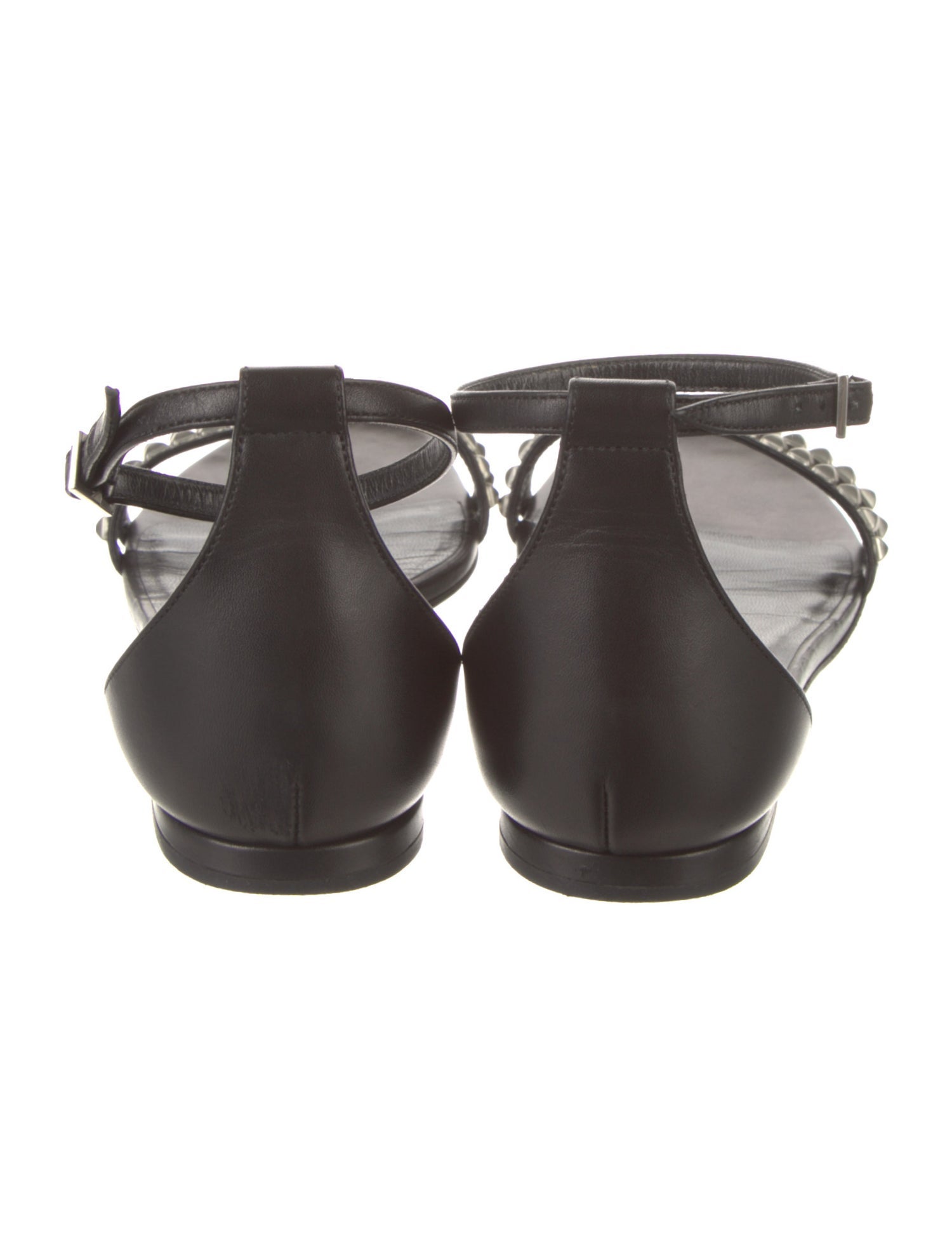 Saint Laurent Leather Studded Accents Sandals