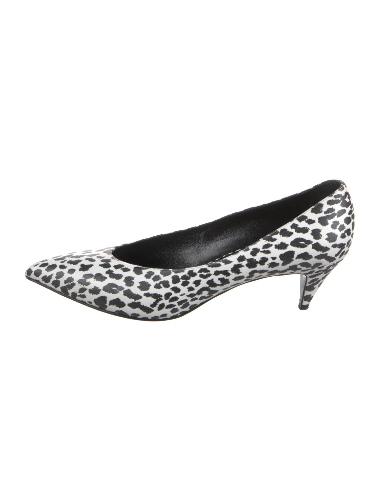 Saint Laurent Leather Animal Print Pumps