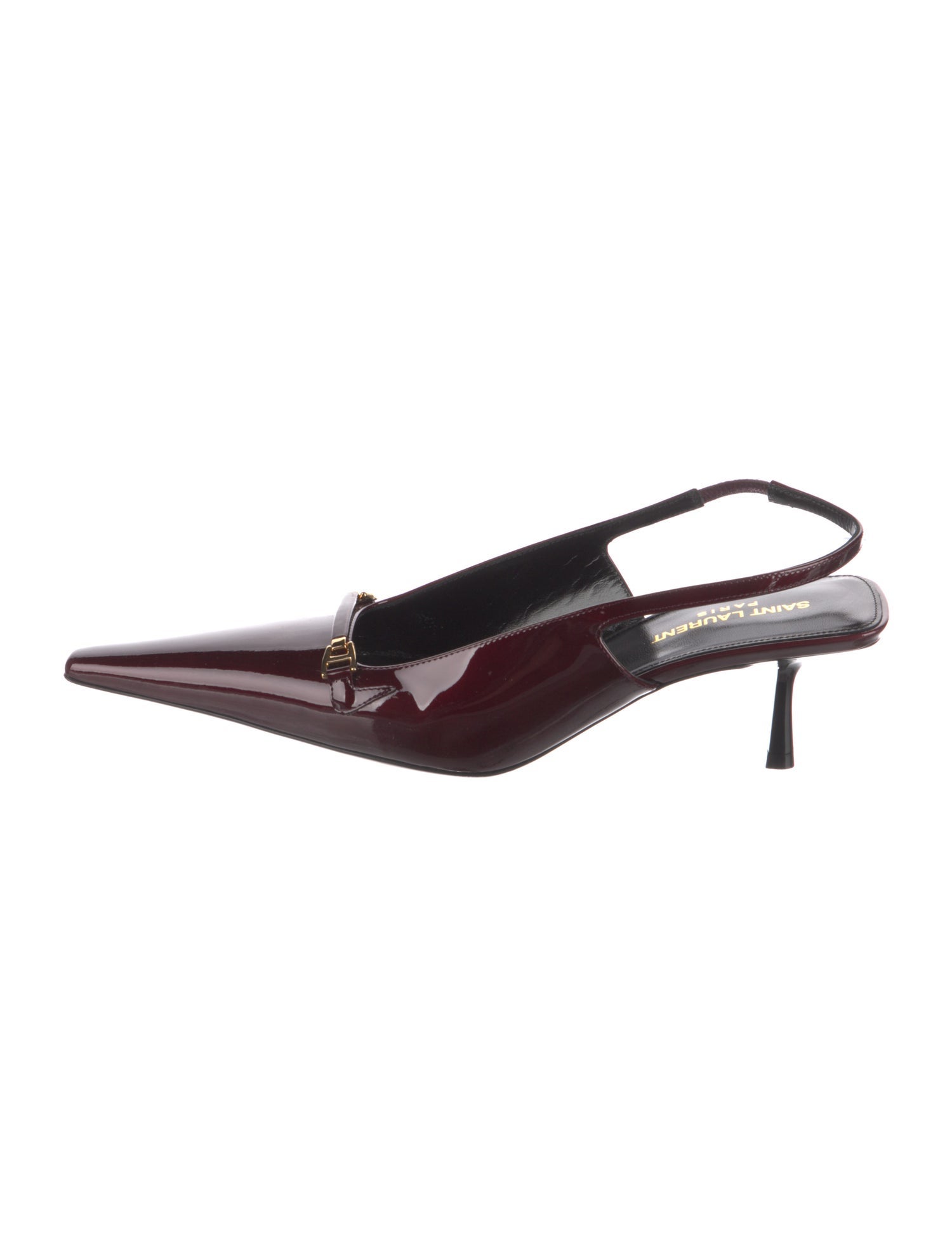 Saint Laurent Patent Leather Slingback Pumps