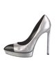 Saint Laurent Leather Colorblock Pattern Pumps