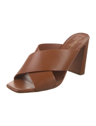 Saint Laurent Leather Slides