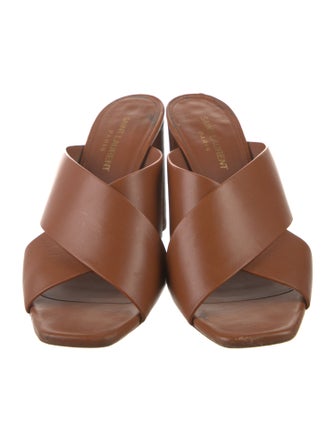 Saint Laurent Leather Slides