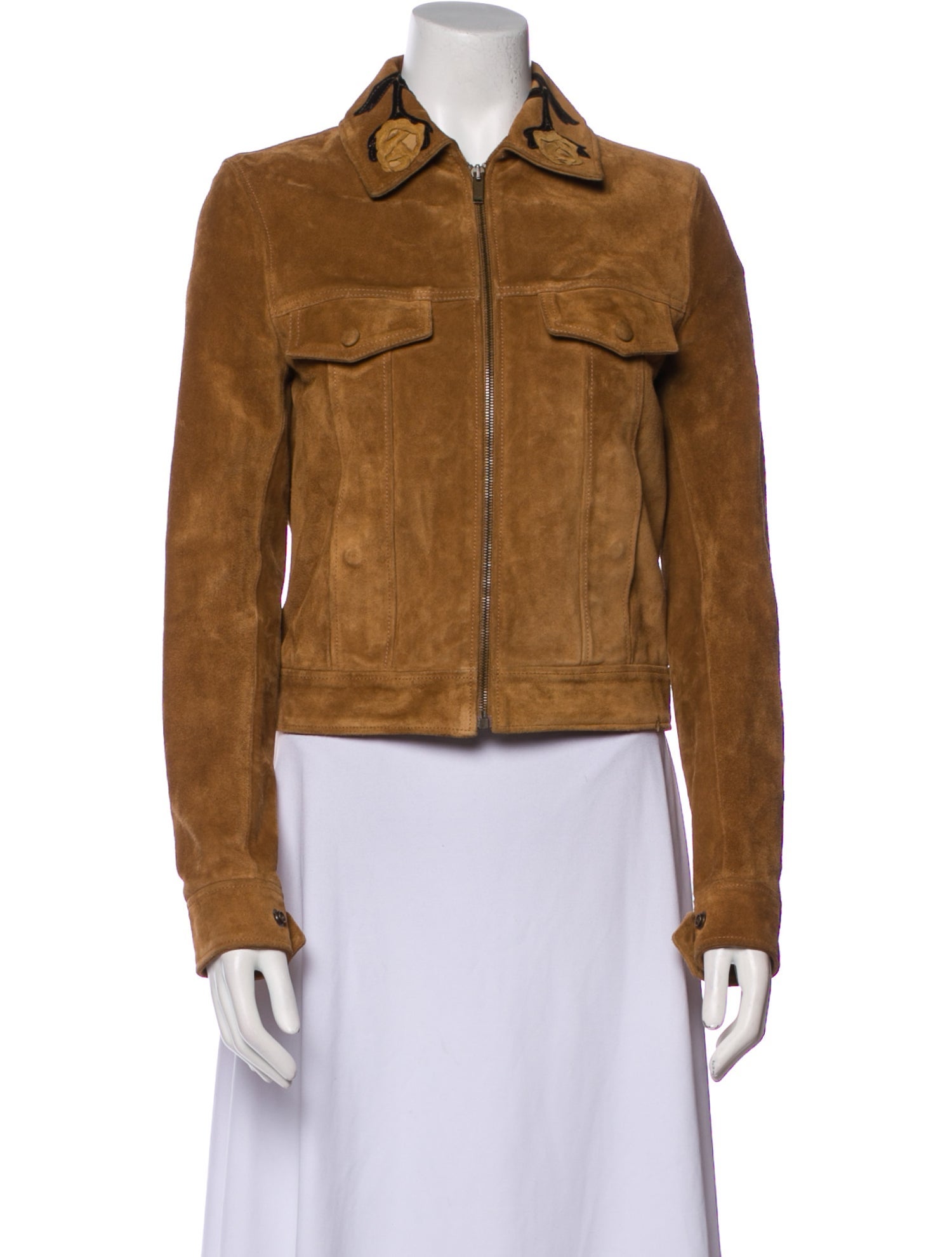 Saint Laurent Suede Biker Jacket