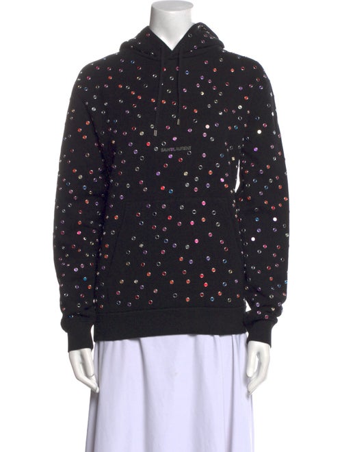 Saint Laurent Polka Dot Print Turtleneck Sweatshirt
