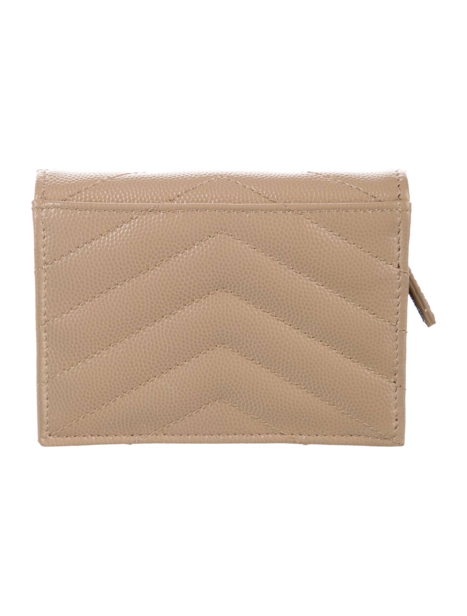 Saint Laurent 2020 Signature Logo Compact Wallet