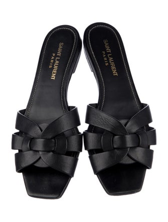 Saint Laurent Leather Slides