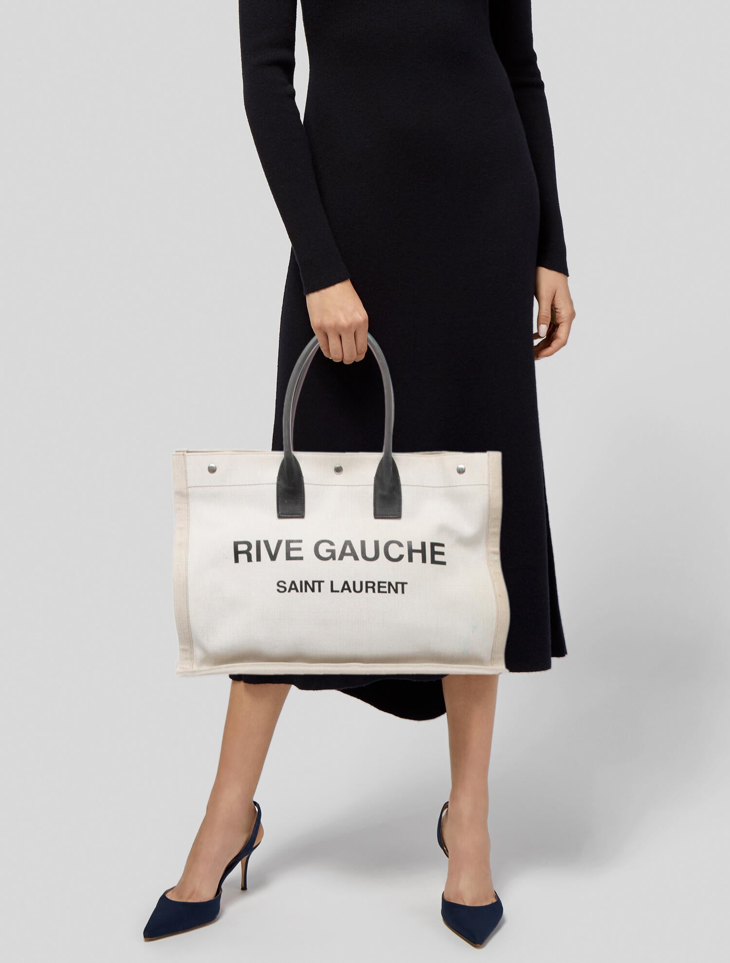 Saint Laurent Canvas Rive Gauche Large