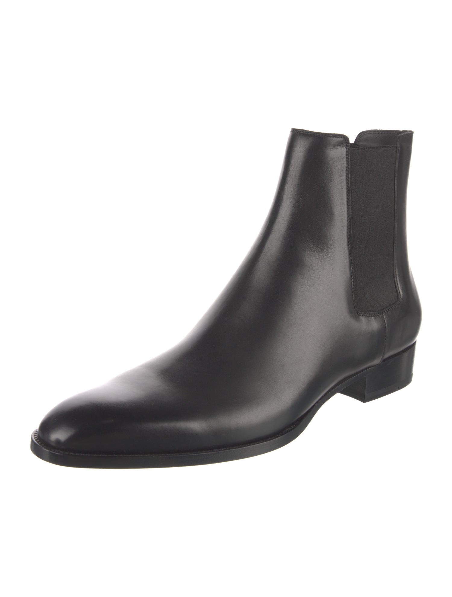 Saint Laurent Patent Leather Chelsea Boots