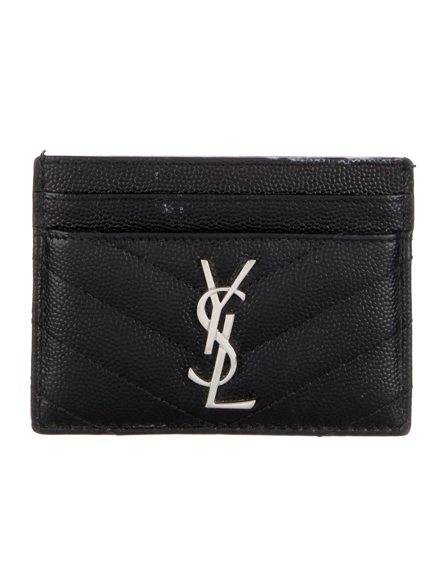 Saint Laurent Monogram Card Case Leather Card Holder