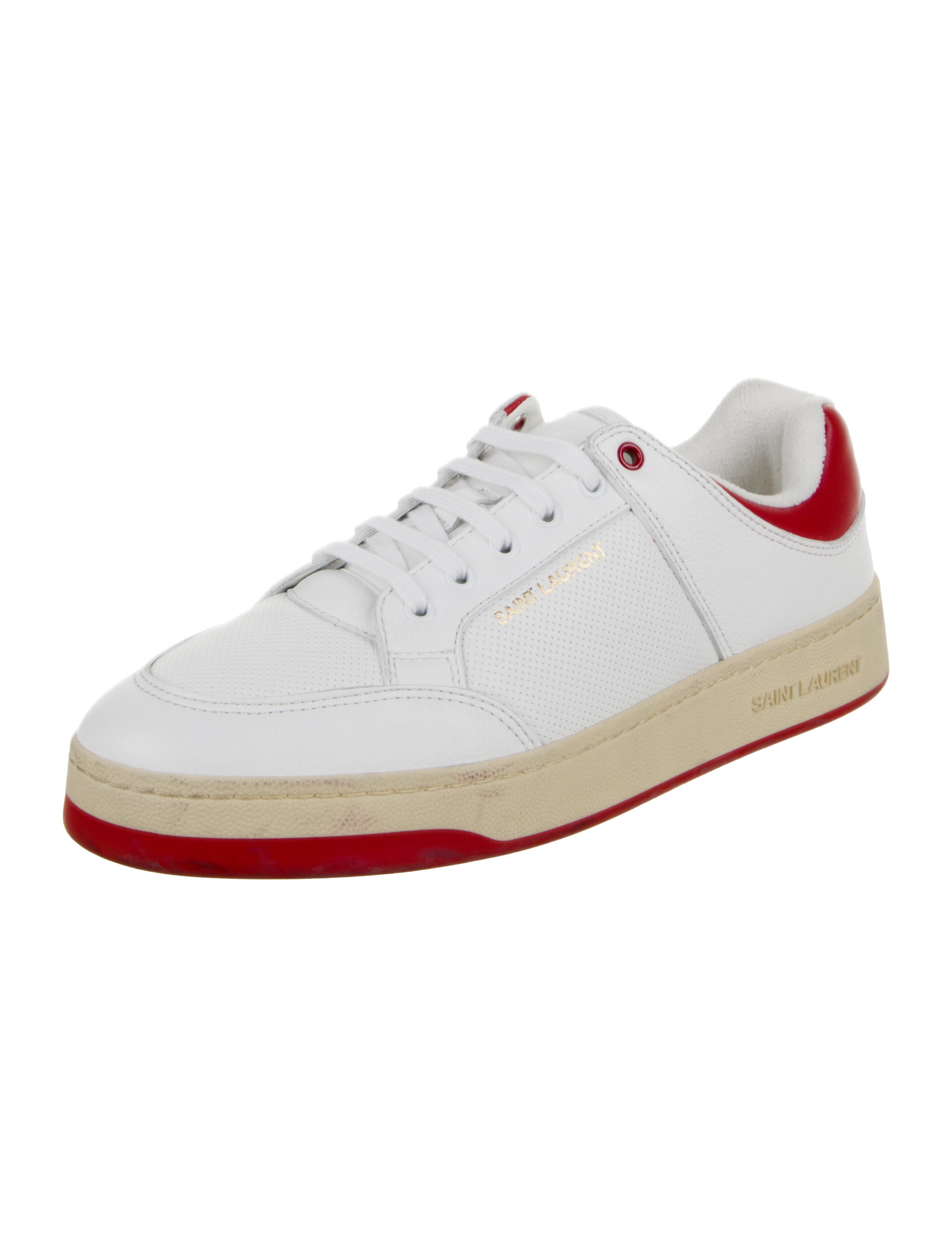 Saint Laurent Leather Printed Sneakers