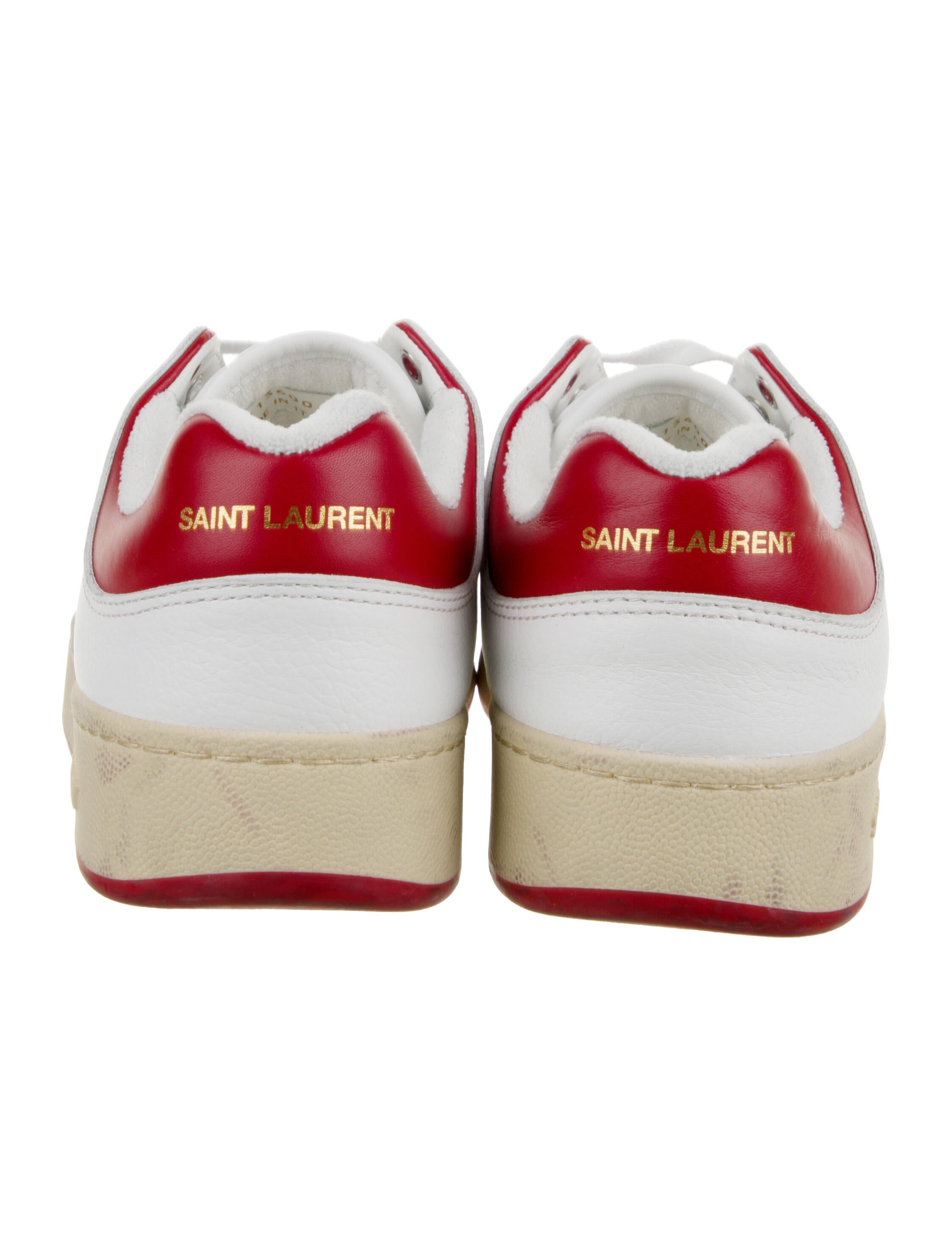 Saint Laurent Leather Printed Sneakers