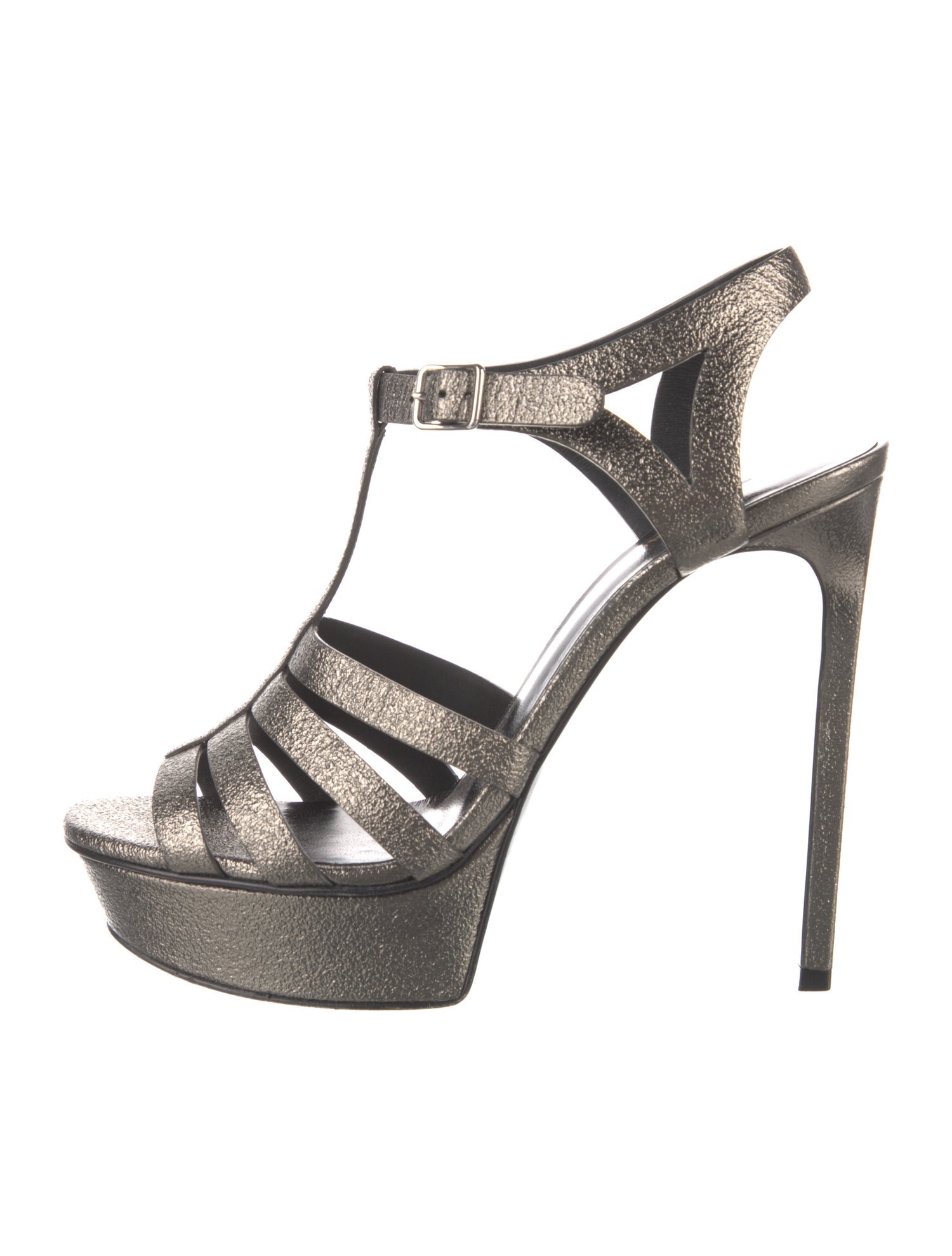 Saint Laurent Leather T-Strap Pumps