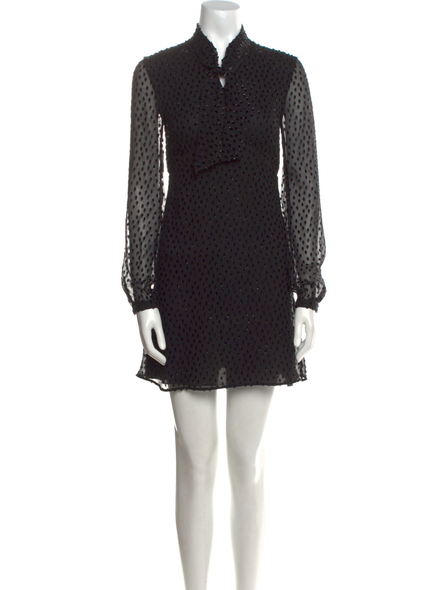 Saint Laurent Polka Dot Print Mini Dress