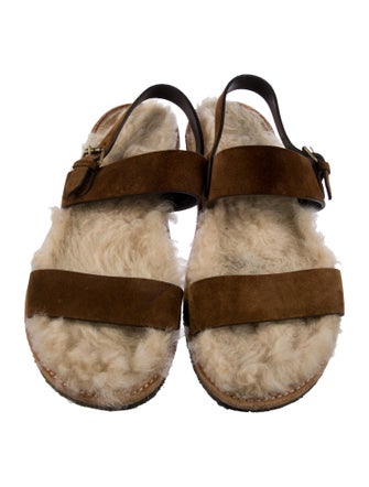 Saint Laurent Suede Slingback Sandals