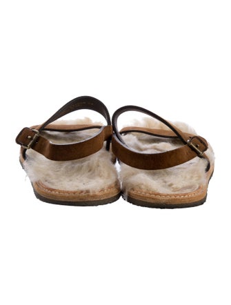 Saint Laurent Suede Slingback Sandals