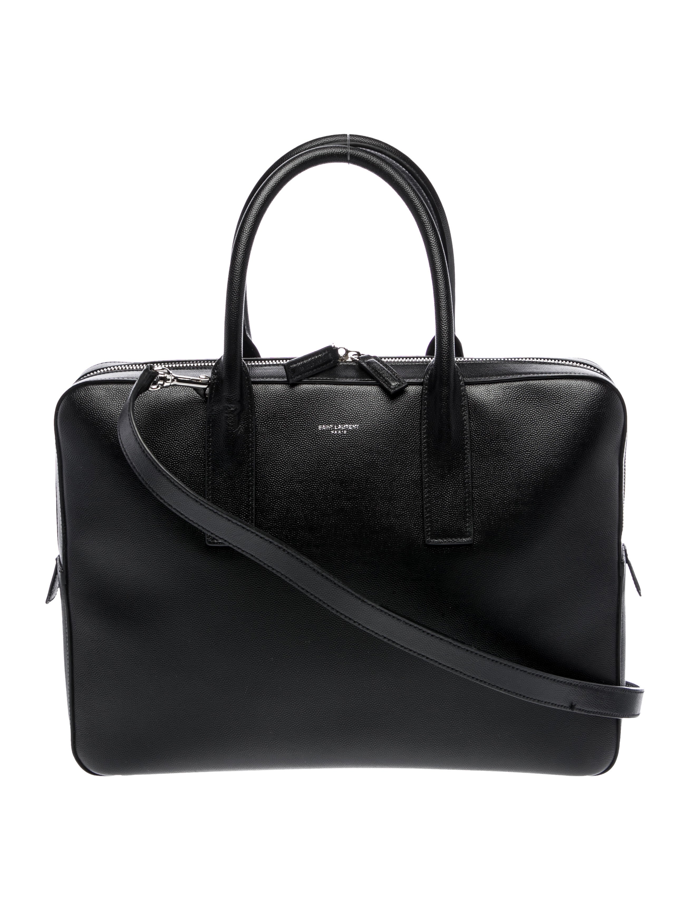 Saint Laurent Leather Leather Briefcase Large 2022