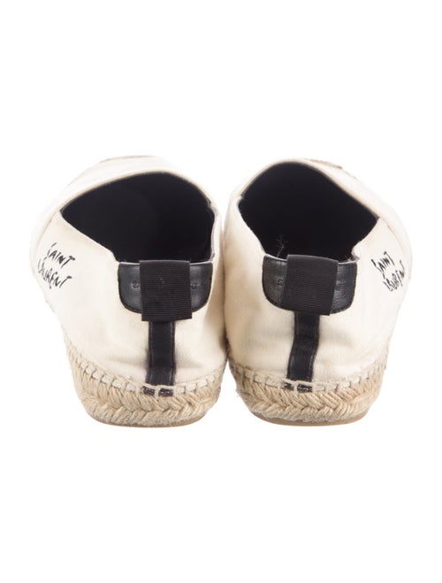 Saint Laurent Canvas Embroidered Accent Espadrilles