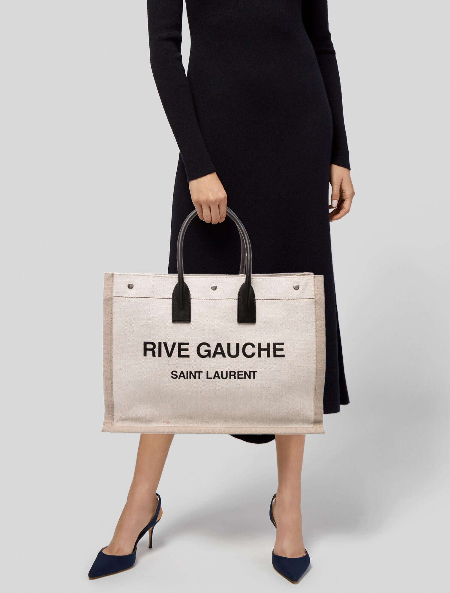 Saint Laurent Canvas Rive Gauche Large