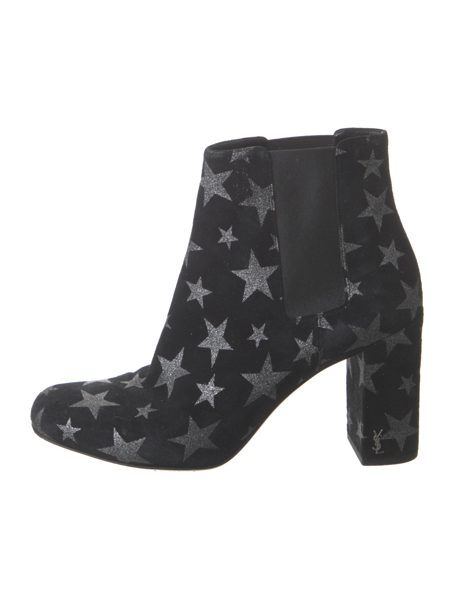 Saint Laurent Signature Logo Suede Chelsea Boots