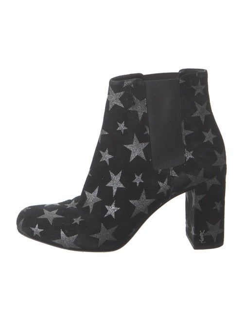 Saint Laurent Signature Logo Suede Chelsea Boots