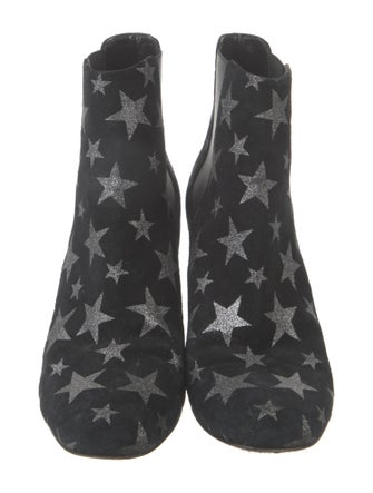 Saint Laurent Signature Logo Suede Chelsea Boots