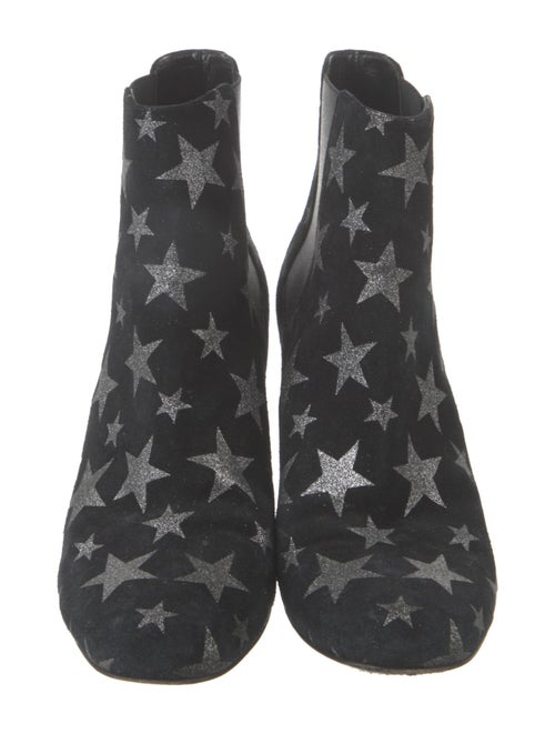 Saint Laurent Signature Logo Suede Chelsea Boots