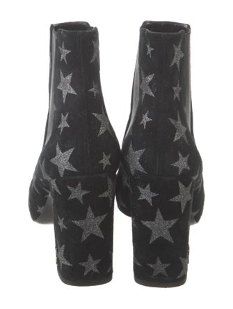 Saint Laurent Signature Logo Suede Chelsea Boots