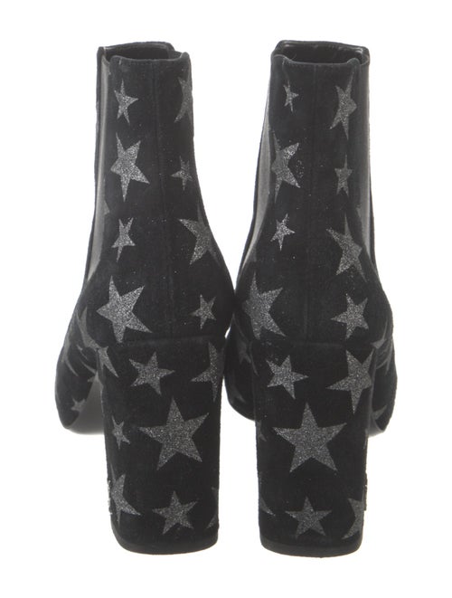 Saint Laurent Signature Logo Suede Chelsea Boots